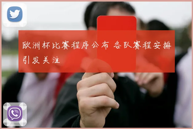 欧洲杯比赛程序公布 各队赛程安排引发关注