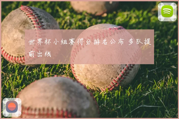 世界杯小组赛得分排名公布 多队提前出线