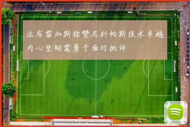 法布雷加斯称赞尼科帕斯技术卓越内心坚韧需勇于面对批评