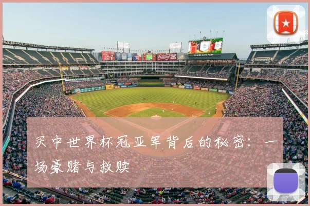 买中世界杯冠亚军背后的秘密:一场豪赌与救赎